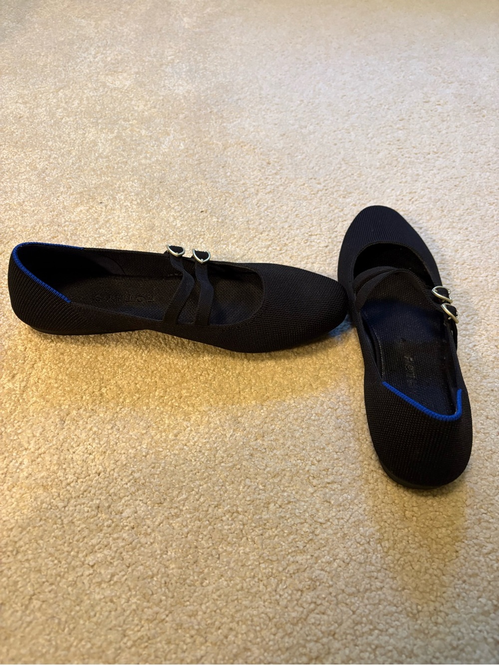 Rothy’s Women's Double Buckle Mary Jane ballet flats in black - Picture 4 of 4